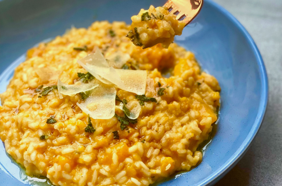 Butternut Squash Risotto With Crispy Fried Sage
